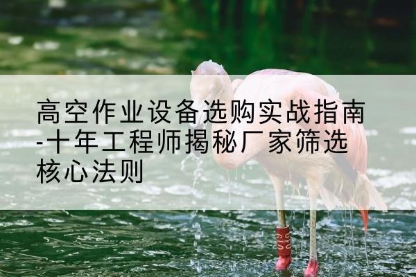 晋州剪叉式升降机厂家-高空作业设备选购实战指南-十年工程师揭秘厂家筛选核心法则