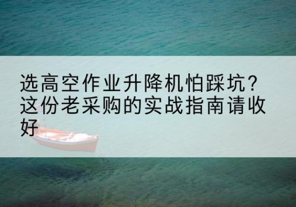 晋州高空作业升降机厂家推荐-选高空作业升降机怕踩坑？这份老采购的实战指南请收好